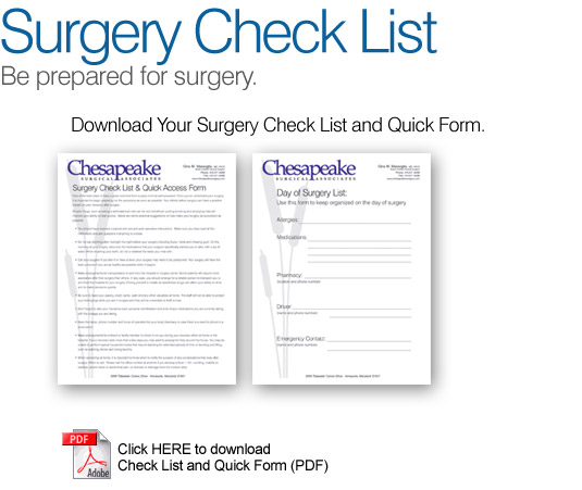 Surgery Check list